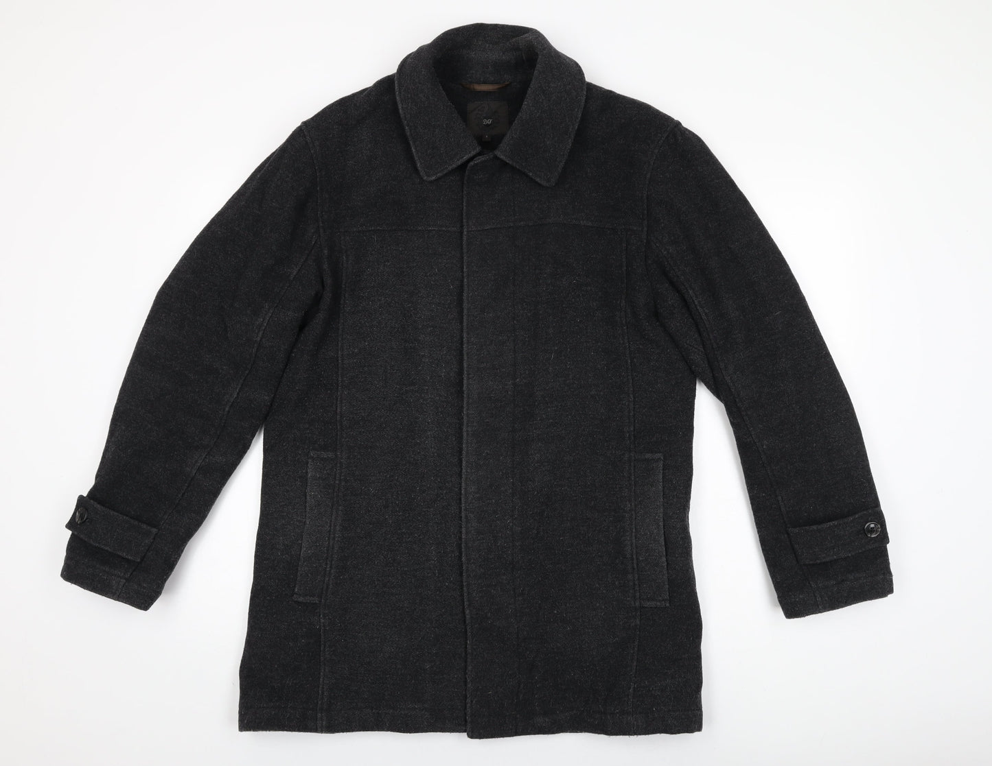 Mens UK Size S Debenhams Black Overcoat