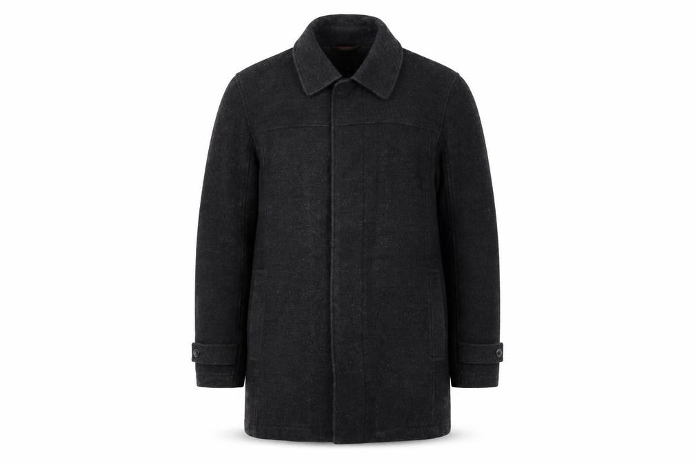 Mens UK Size S Debenhams Black Overcoat