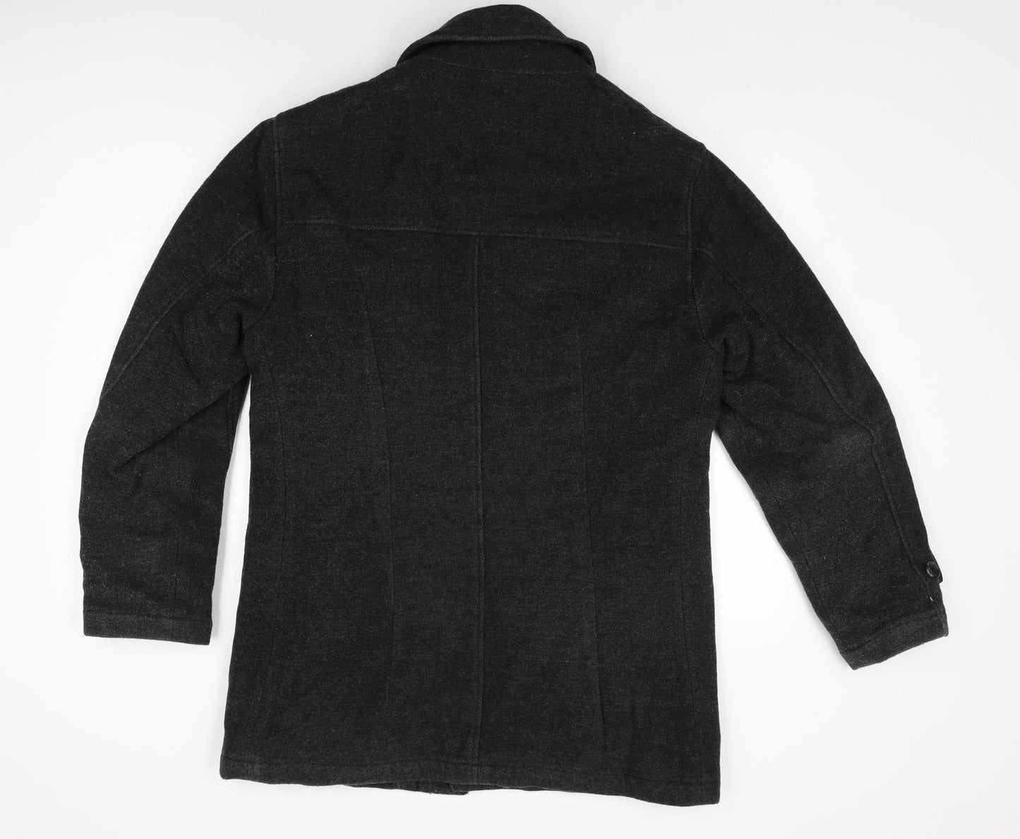 Mens UK Size S Debenhams Black Overcoat