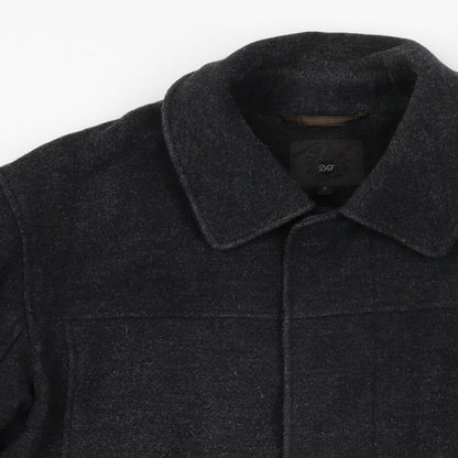 Mens UK Size S Debenhams Black Overcoat