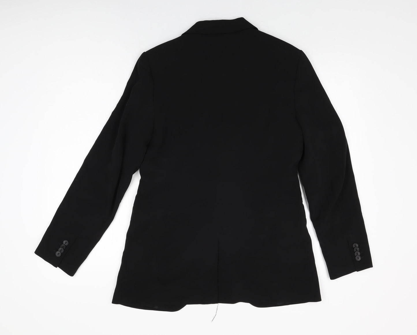 H&M Womens Black Polyester Jacket Blazer Size 10