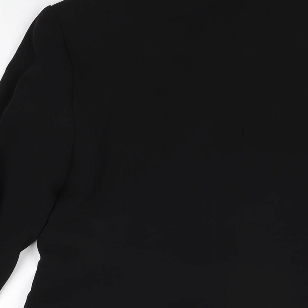 H&M Womens Black Polyester Jacket Blazer Size 10