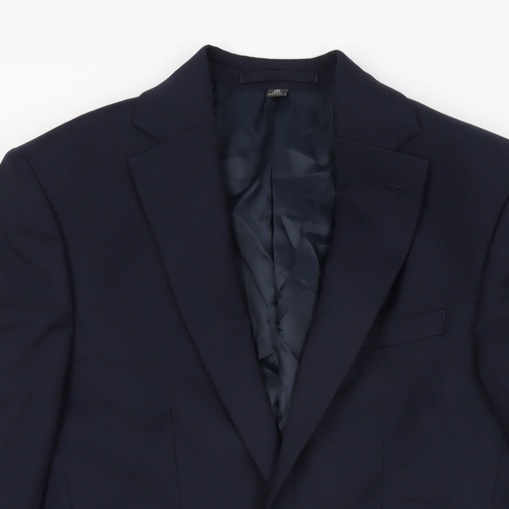 Mens UK Size 34 Marks and Spencer Regular Blue Suit Jacket