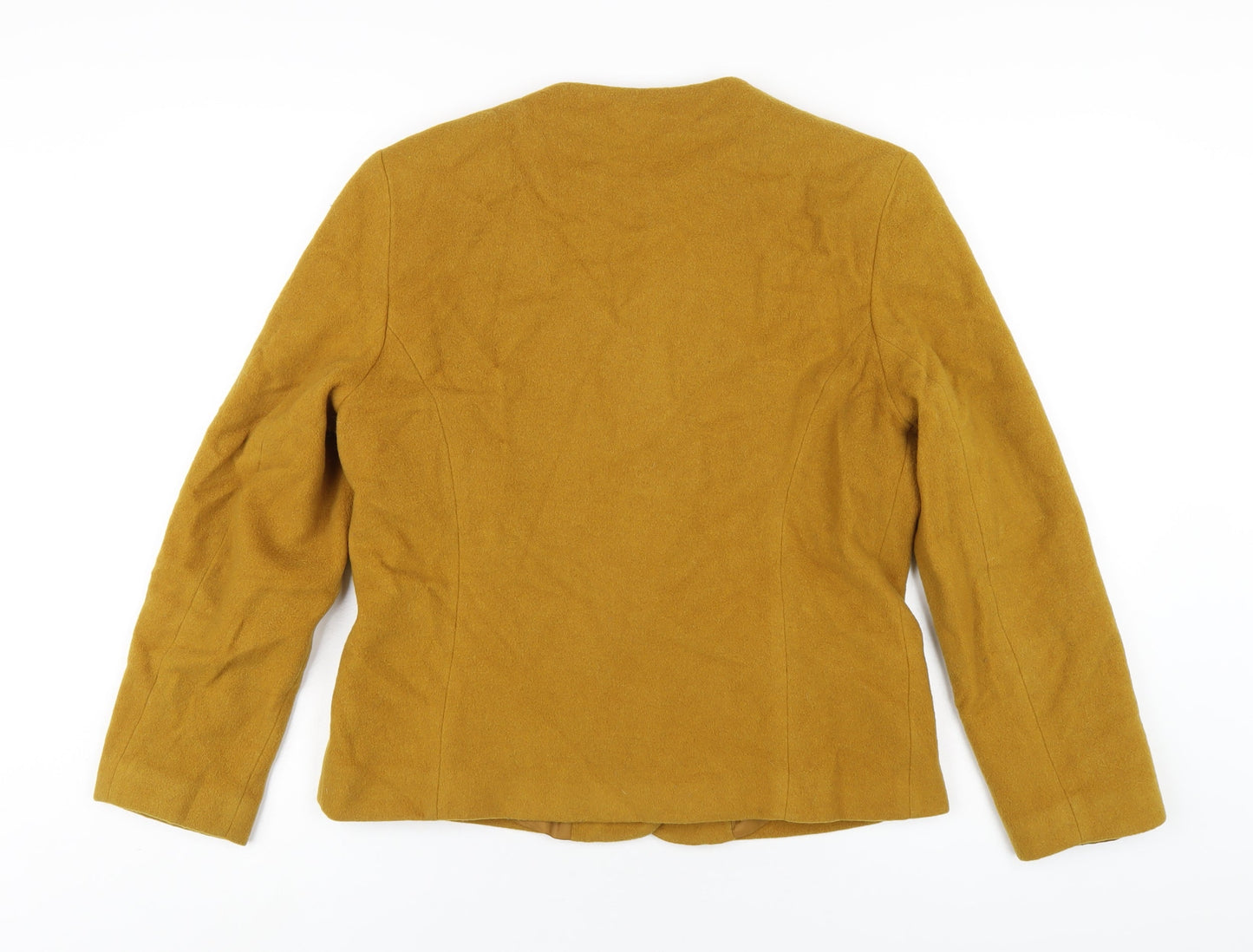 Features Womens Yellow Jacket Size 12 Button