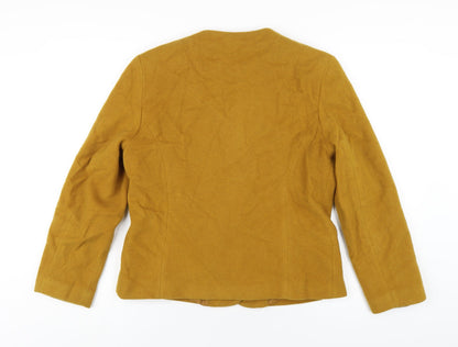 Features Womens Yellow Jacket Size 12 Button