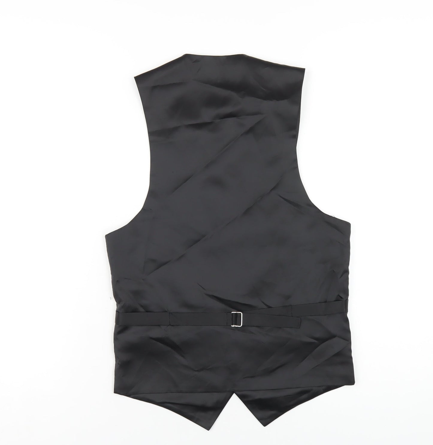 Five Horse Mens Black Polyester Jacket Suit Waistcoat Size XS Regular