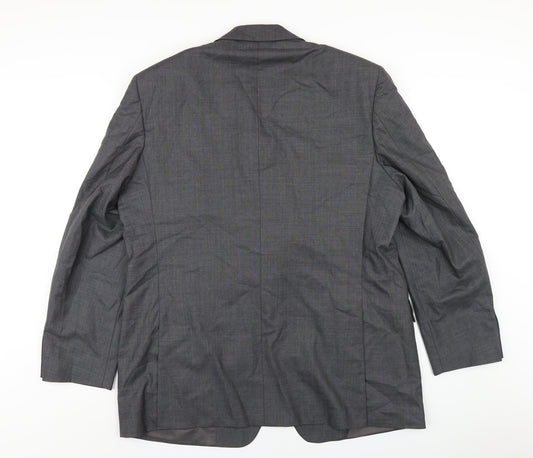 Austin Reed Mens Grey Wool Jacket Blazer Size 46 Regular