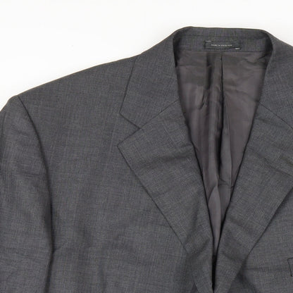 Austin Reed Mens Grey Wool Jacket Blazer Size 46 Regular