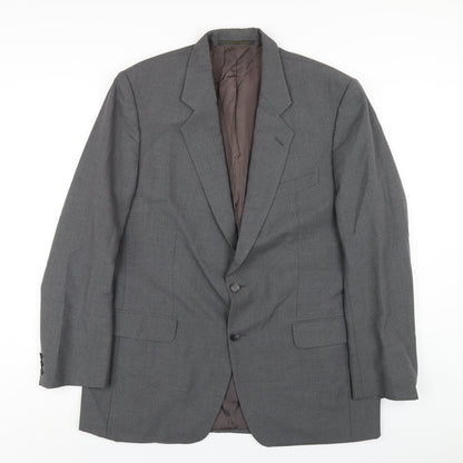 The Covent Garden Collection Mens Grey Polyester Jacket Blazer Size 44 Regular