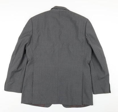 The Covent Garden Collection Mens Grey Polyester Jacket Blazer Size 44 Regular