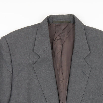 The Covent Garden Collection Mens Grey Polyester Jacket Blazer Size 44 Regular
