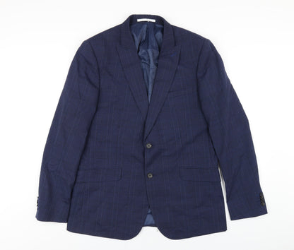 Mens UK Size 42 Burton Regular Blue Suit Jacket