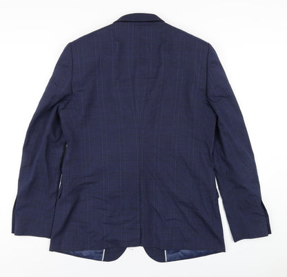 Mens UK Size 42 Burton Regular Blue Suit Jacket