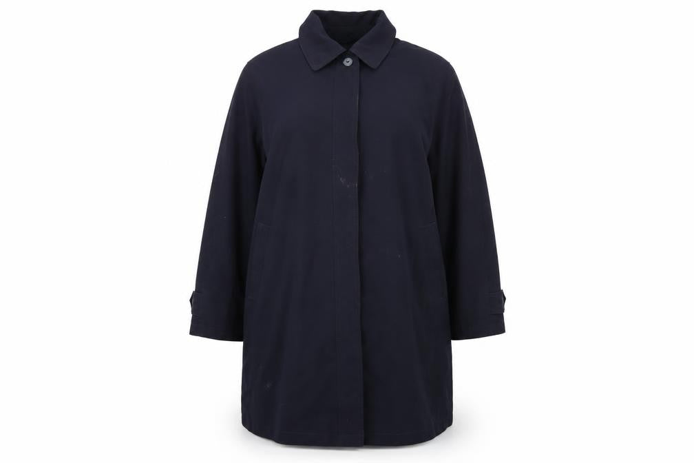 David Barry Womens Blue Overcoat Coat Size 20 Button