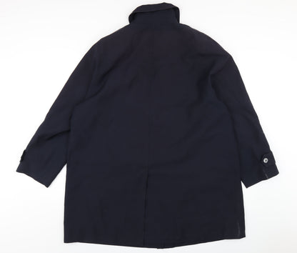 David Barry Womens Blue Overcoat Coat Size 20 Button