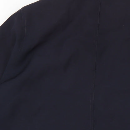 David Barry Womens Blue Overcoat Coat Size 20 Button