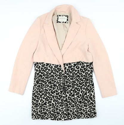 Womens UK Size 12 River Island Pink Overcoat