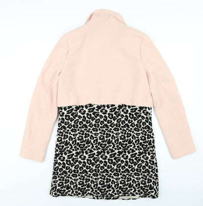 Womens UK Size 12 River Island Pink Overcoat