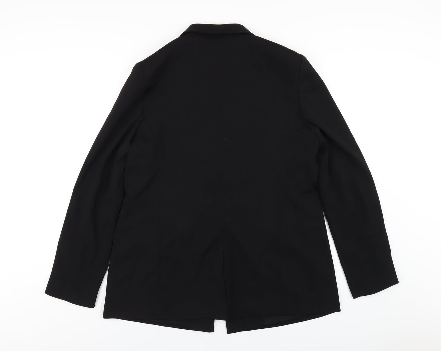 Topshop Womens Black Polyester Jacket Blazer Size 12