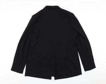 Topshop Womens Black Polyester Jacket Blazer Size 12