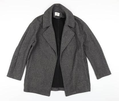 Zara Mens Grey Overcoat Coat Size S