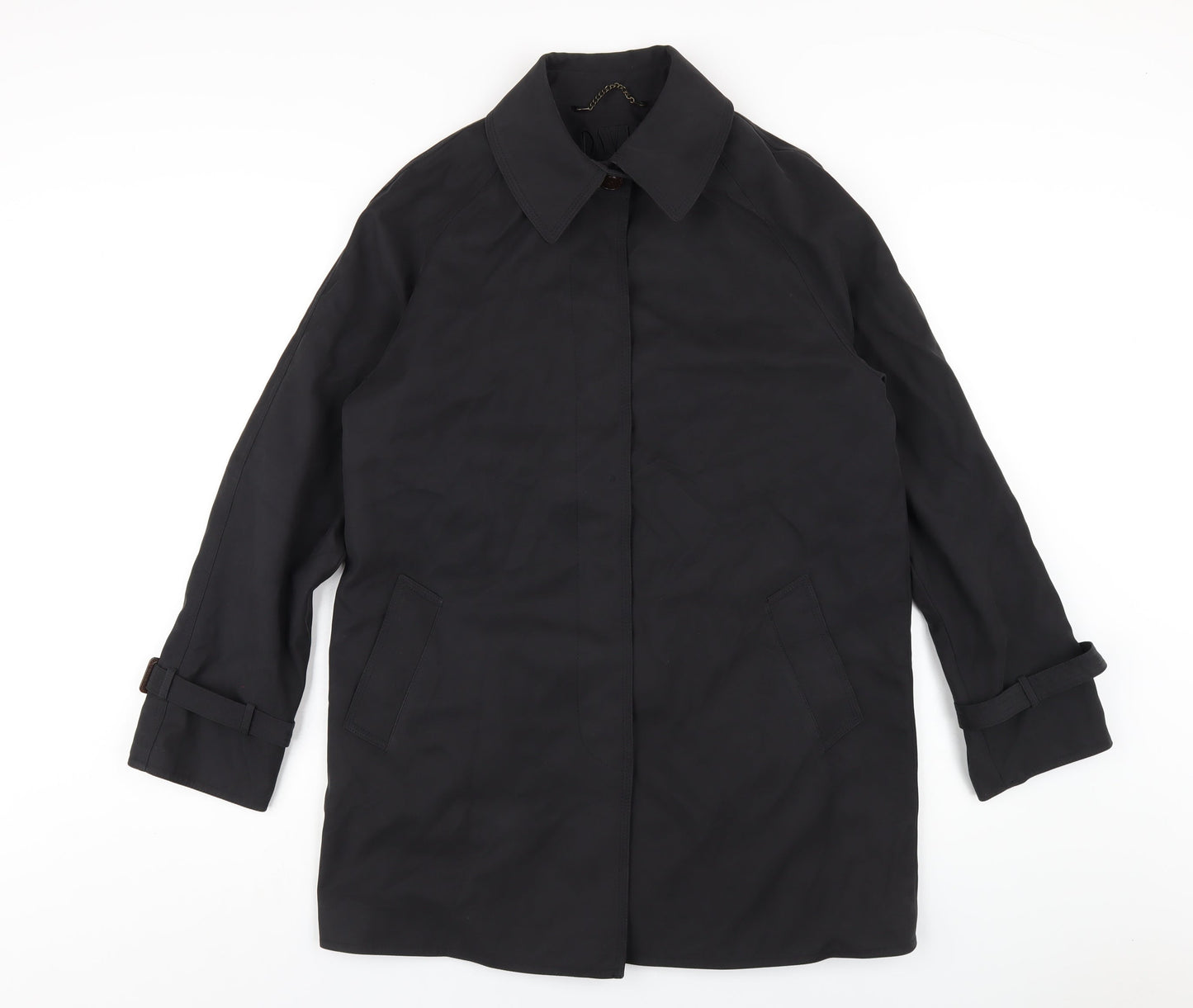 Womens UK Size 10 David Barry Black Trench Coat