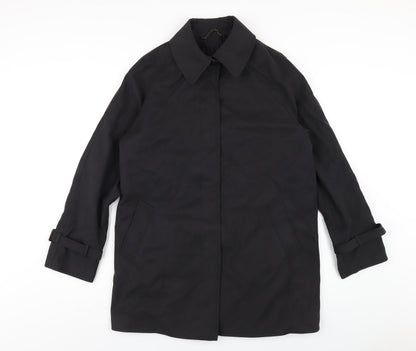 Womens UK Size 10 David Barry Black Trench Coat