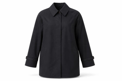 Womens UK Size 10 David Barry Black Trench Coat