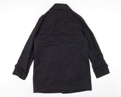 Womens UK Size 10 David Barry Black Trench Coat