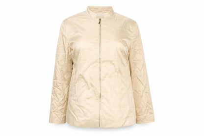 APANAGE Womens Beige Jacket Size 16 Zip