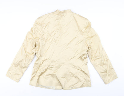 APANAGE Womens Beige Jacket Size 16 Zip