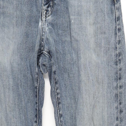 Eddie Bauer Mens Blue Cotton Straight Jeans Size 33 in L34 in Regular Zip