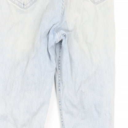 Topshop Womens Blue Cotton Skinny Jeans Size 10 L30 in Regular Zip