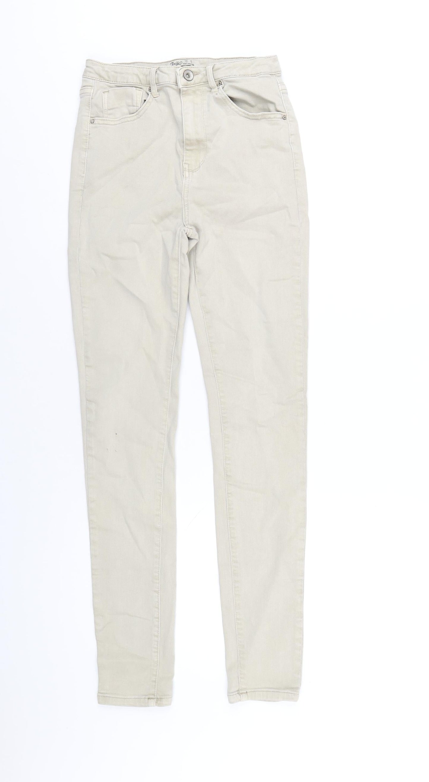 Womens UK Size 10 Toxik3 Regular Fit Skinny Beige Jeans
