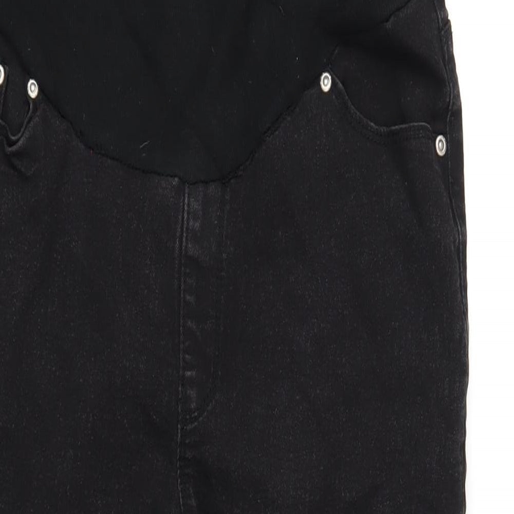 Boohoo Womens Black Cotton Skinny Jeans Size 12 L28 in Regular