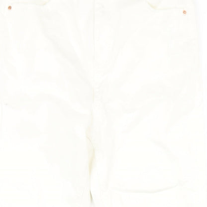 Denim & Co. Womens White Cotton Skinny Jeans Size 12 L28 in Regular Zip