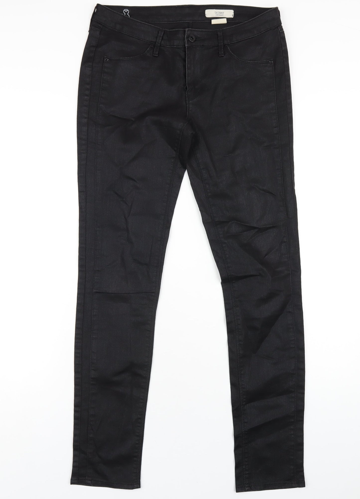 Womens UK Size 10 H&M Regular Fit Skinny Black Jeans