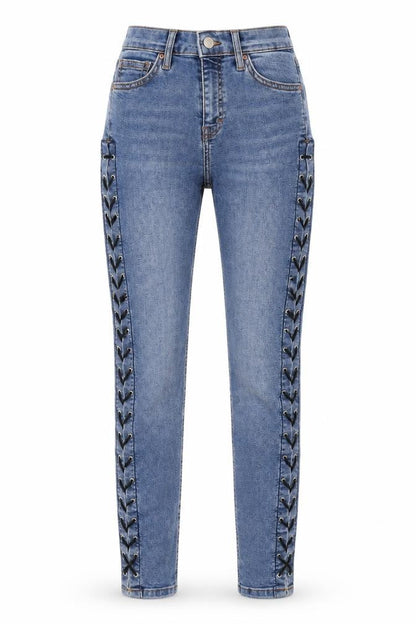 Womens UK Size 25 in Topshop Regular Fit Skinny Blue Jeans