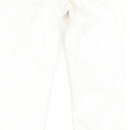 Topshop Womens Ivory Cotton Straight Jeans Size 26 in L30 in Regular Zip