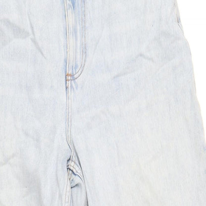 ASOS Womens Blue Cotton Wide-Leg Jeans Size 30 in L32 in Regular Zip