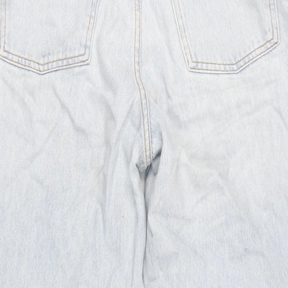 ASOS Womens Blue Cotton Wide-Leg Jeans Size 30 in L32 in Regular Zip