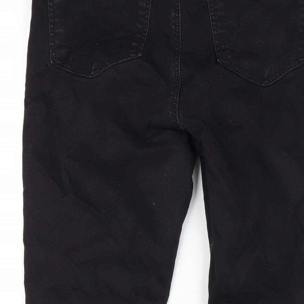 Topshop Womens Black Cotton Skinny Jeans Size 34 in L30 in Regular Zip