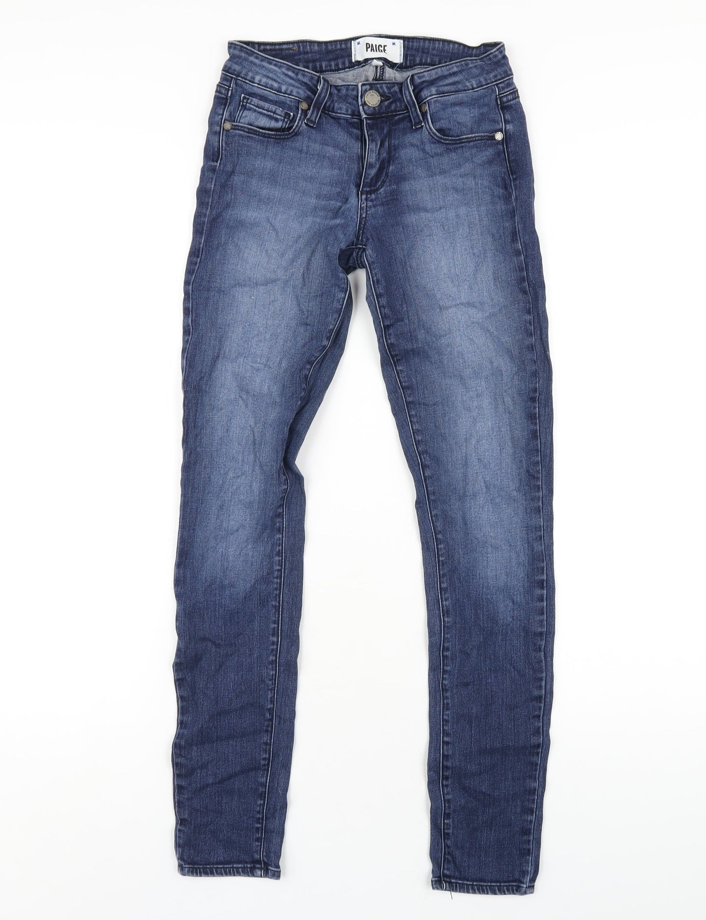 Womens UK Size 24 in Paige Regular Fit Skinny Blue Jeans
