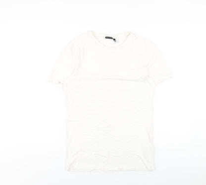 Womens UK Size M ASOS White Basic T-Shirt