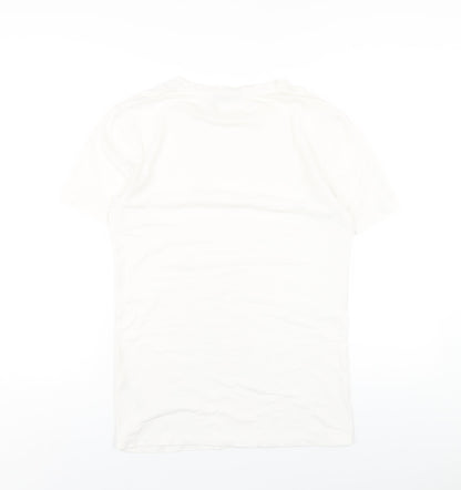 Womens UK Size M ASOS White Basic T-Shirt