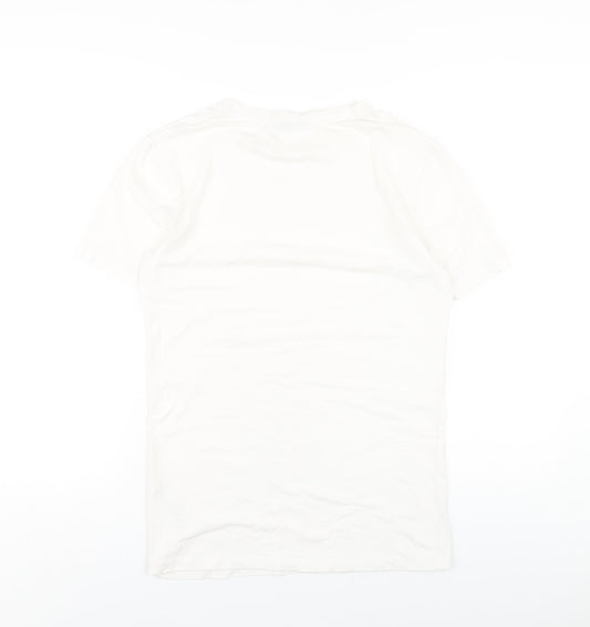 Womens UK Size M ASOS White Basic T-Shirt
