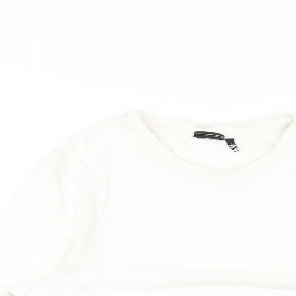 Womens UK Size M ASOS White Basic T-Shirt