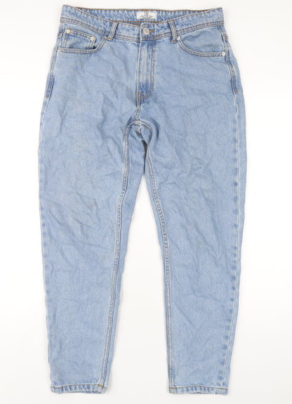 Don't Think Twice Womens Blue Cotton Mom Jeans Size 32 in L32 in Regular Zip