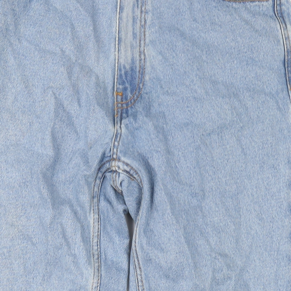 Don't Think Twice Womens Blue Cotton Mom Jeans Size 32 in L32 in Regular Zip