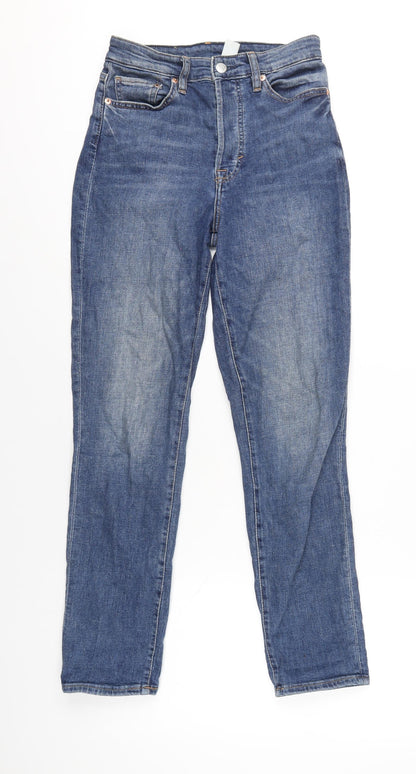Womens UK Size 8 H&M Regular Fit Mom Blue Jeans